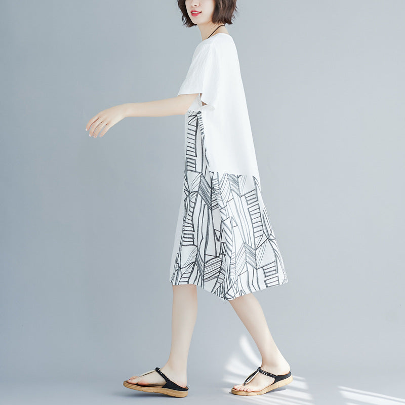 Plus Size Abstract Side Dress