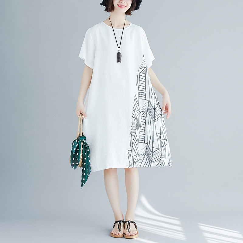 Plus Size Abstract Side Dress
