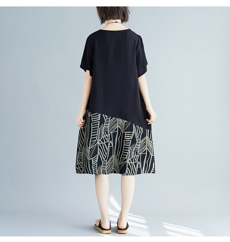 Plus Size Abstract Side Dress
