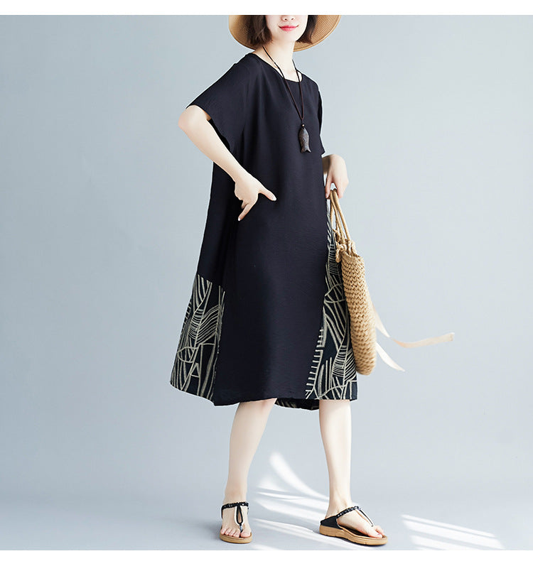 Plus Size Abstract Side Dress