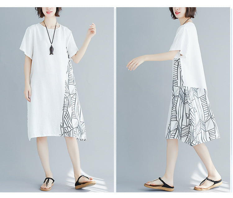 Plus Size Abstract Side Dress