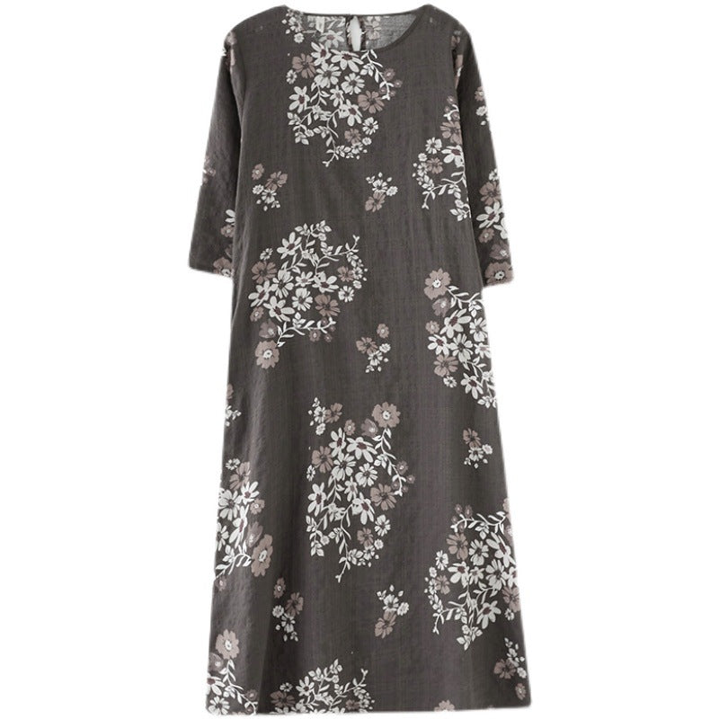 Plus Size Floral Waist Tie Midi Dress