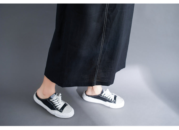 Plus Size Stitched Casual Midi Dress