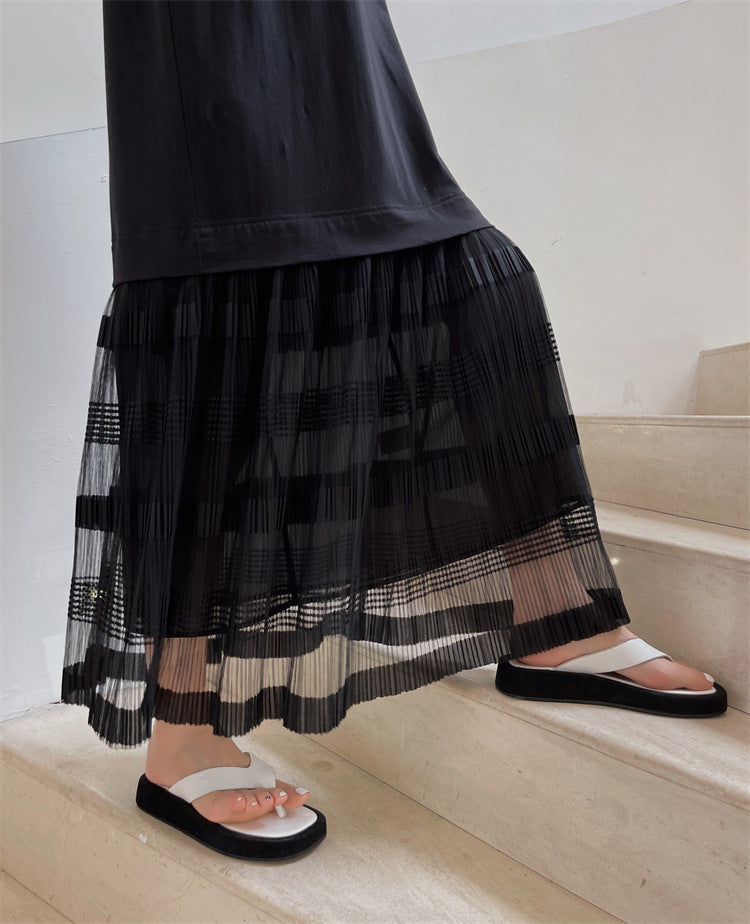 Plus Size Accordion Pleat Midi Dress