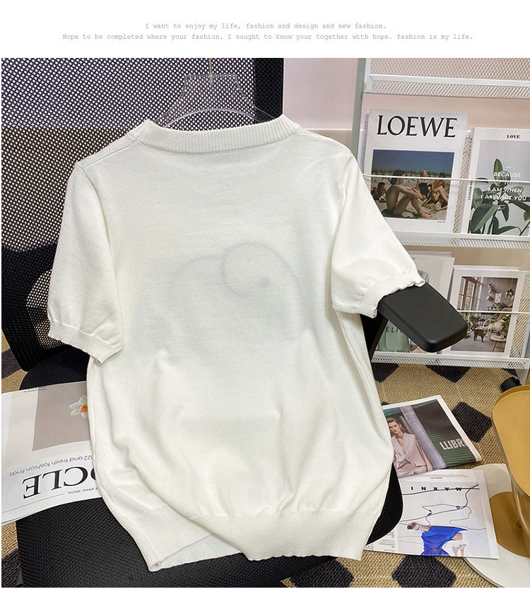 Plus Size Korean Elephant Knit Blouse