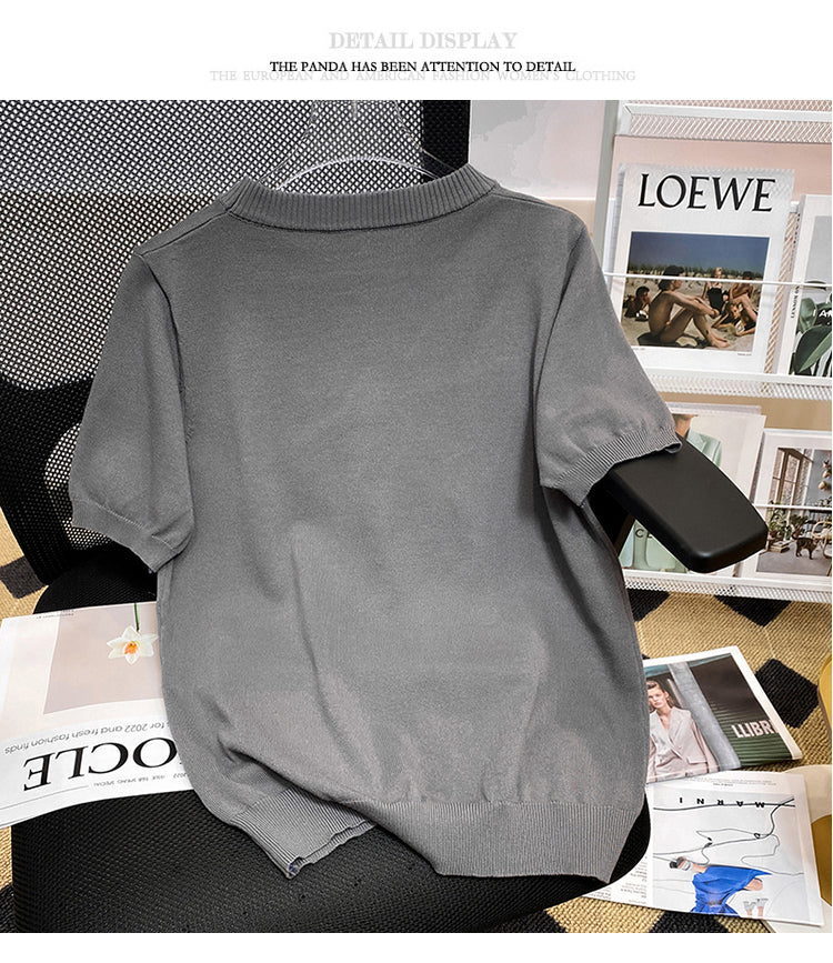 Plus Size Korean Elephant Knit Blouse