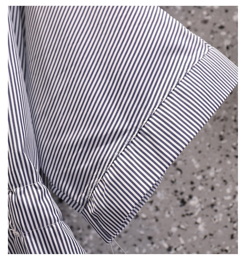 Plus Size Stripe Shirt Blouse