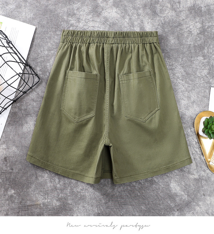 Plus Size Button Skorts