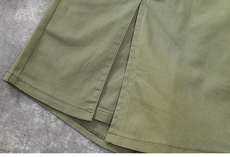 Plus Size Button Skorts
