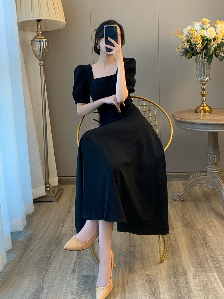 Plus Size Korean Square Neck Midi Dress