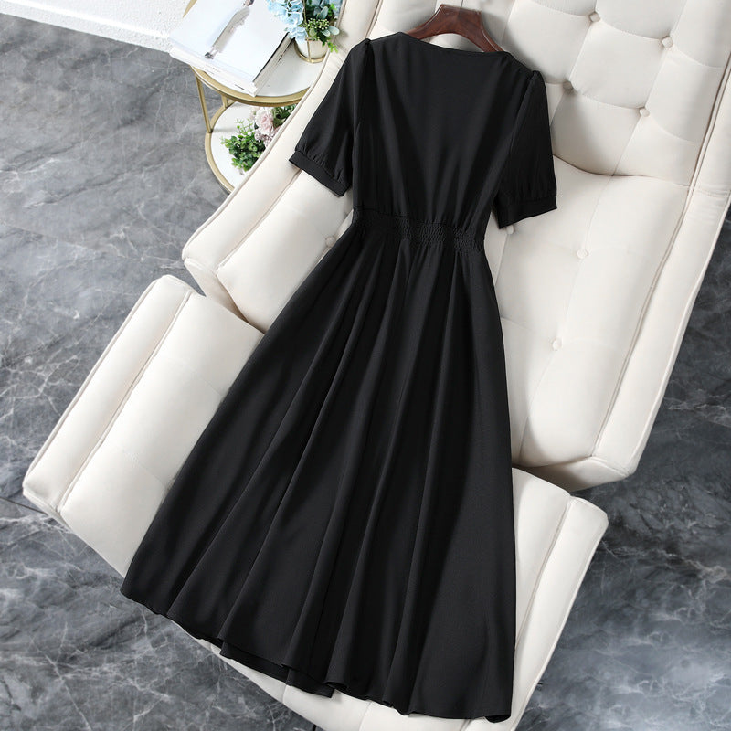 Plus Size Korean Square Neck Midi Dress