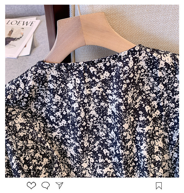 Plus Size Korean Ditsy Floral Midi Dress