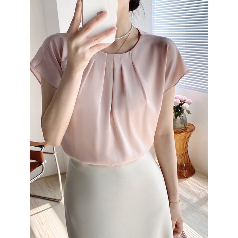 Plus Size Korean Formal Chiffon Blouse