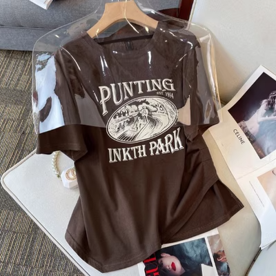 Plus Size Korean Graphic T Shirt Top
