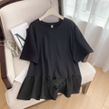 Plus Size Korean Layer Babydoll Loose Blouse (EXTRA BIG SIZE)