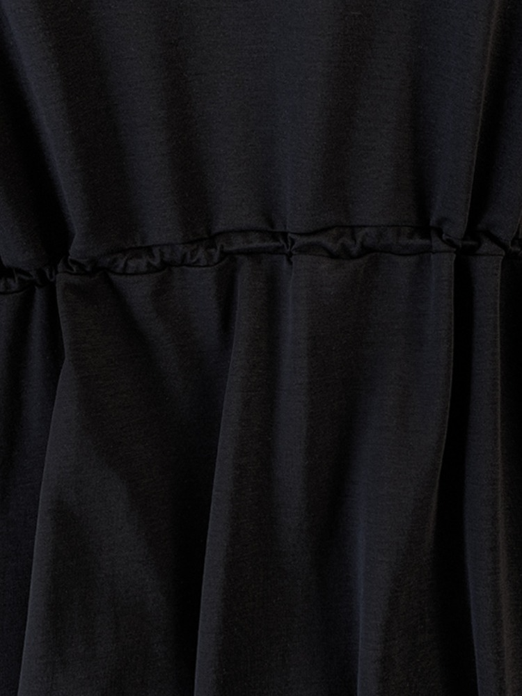 Plus Size Korean Notch Neck Midi Dress