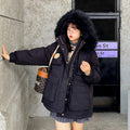 Plus Size Korean Fur Hood Down Padded Long Winter Jacket (EXTRA BIG SIZE)