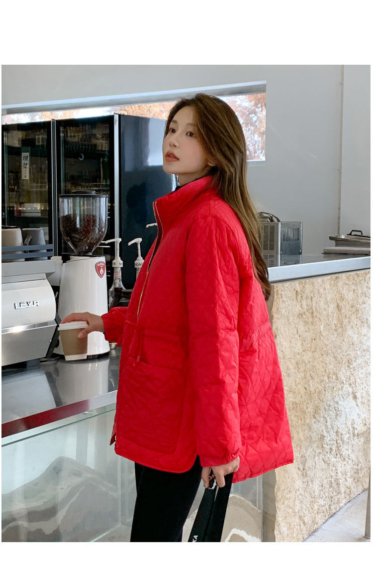 Plus Size Korean Quilted Down Jacket