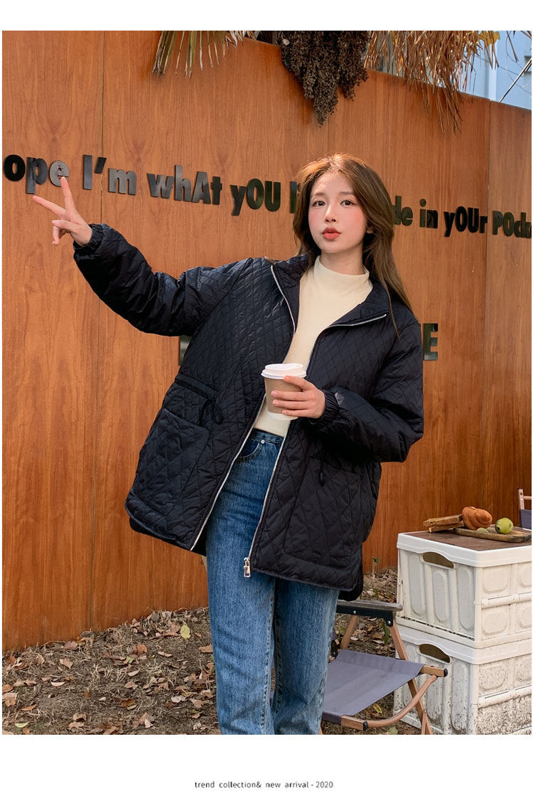 Plus Size Korean Quilted Down Jacket