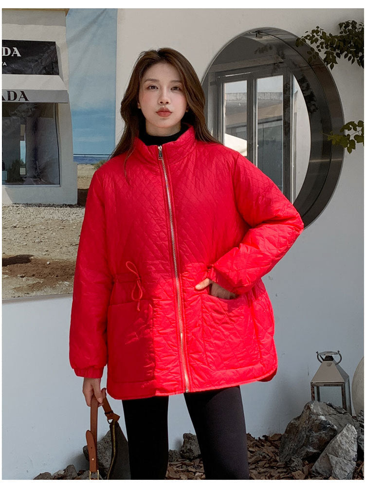 Plus Size Korean Quilted Down Jacket