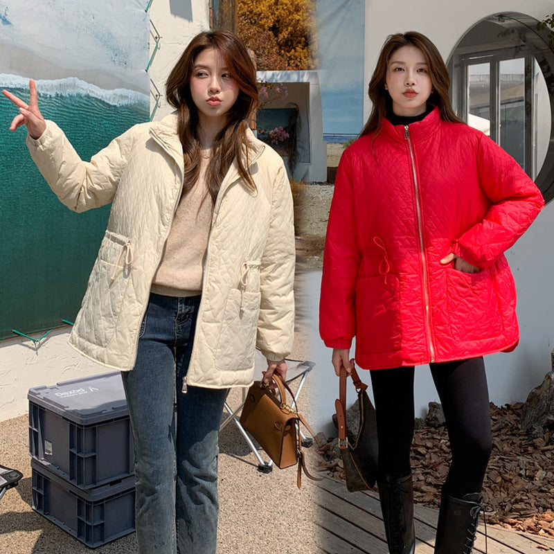 Plus Size Korean Quilted Down Jacket