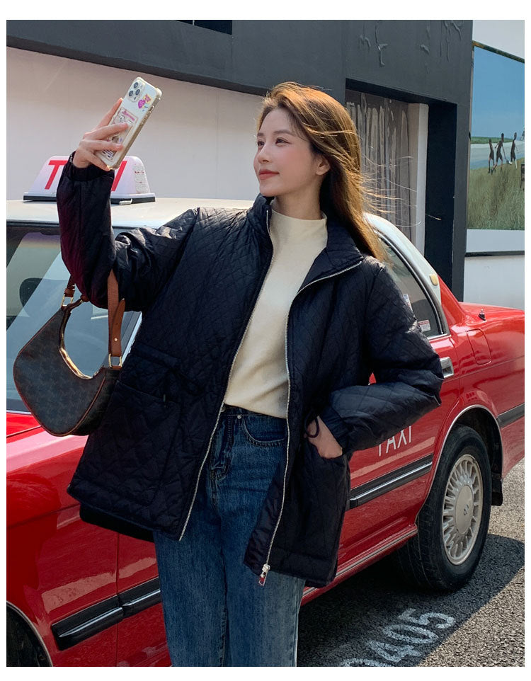 Plus Size Korean Quilted Down Jacket