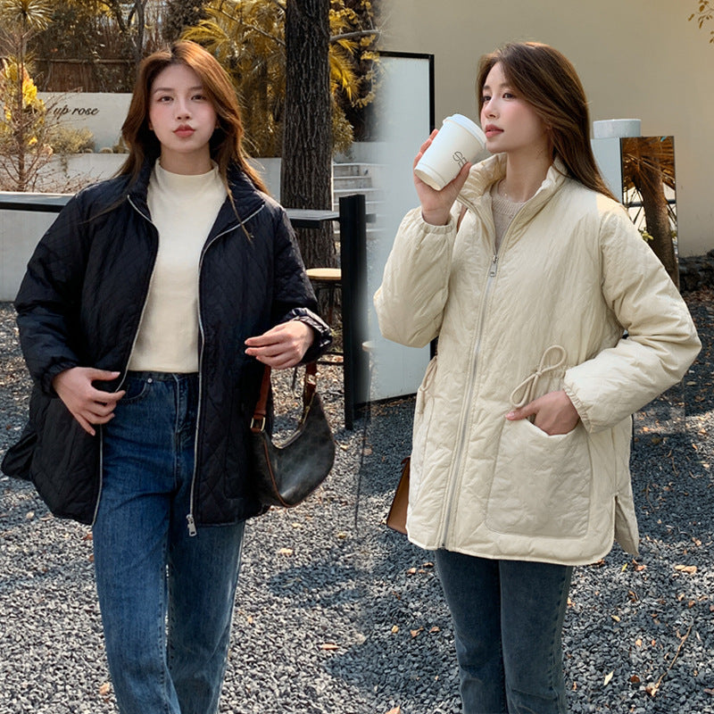 Plus Size Korean Quilted Down Jacket