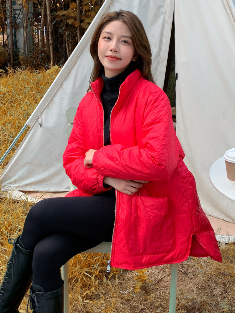Plus Size Korean Quilted Down Jacket