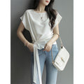 Plus Size Korean Side Tie Chiffon Blouse