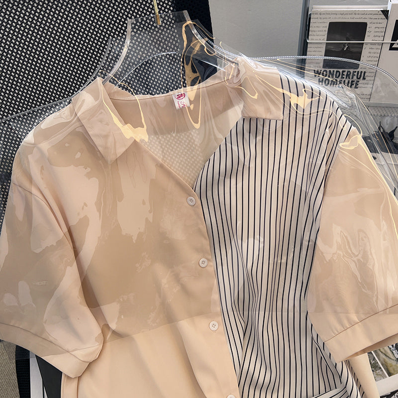 Plus Size Korean Stripe Shirt