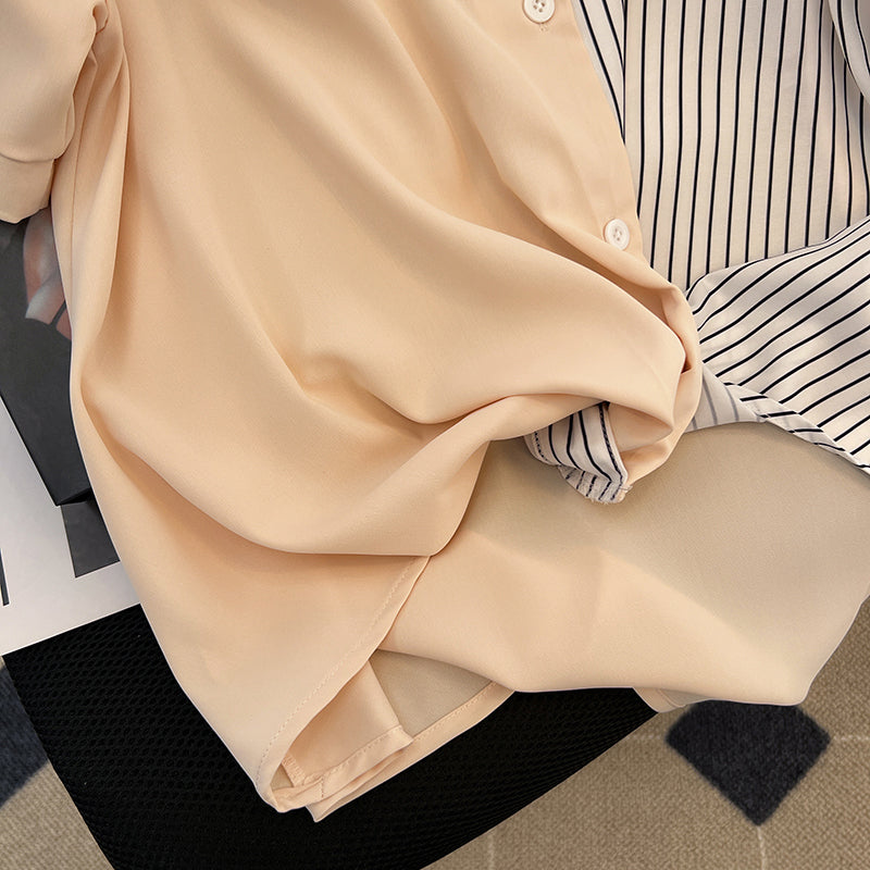 Plus Size Korean Stripe Shirt