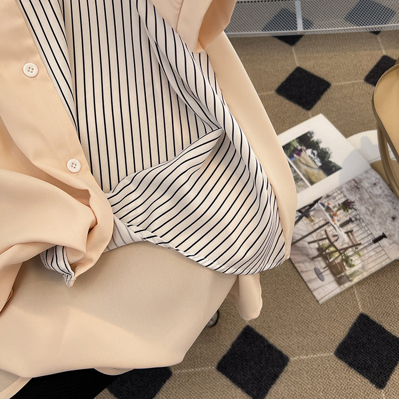 Plus Size Korean Stripe Shirt