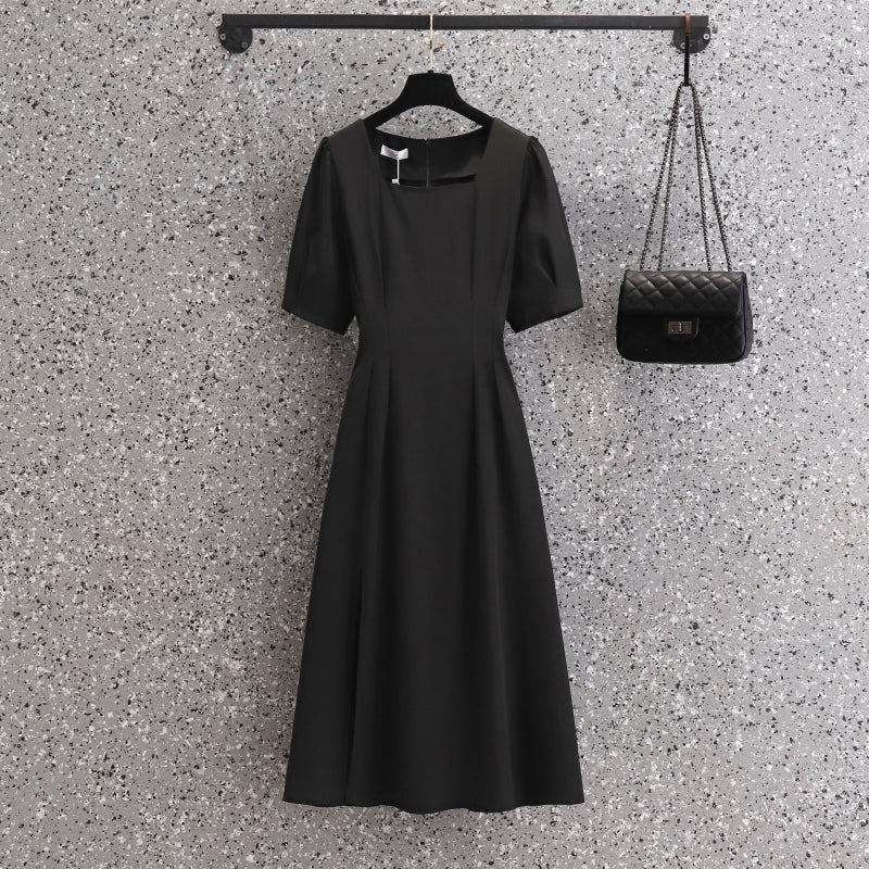 Plus Size Korean Square Neck Dress