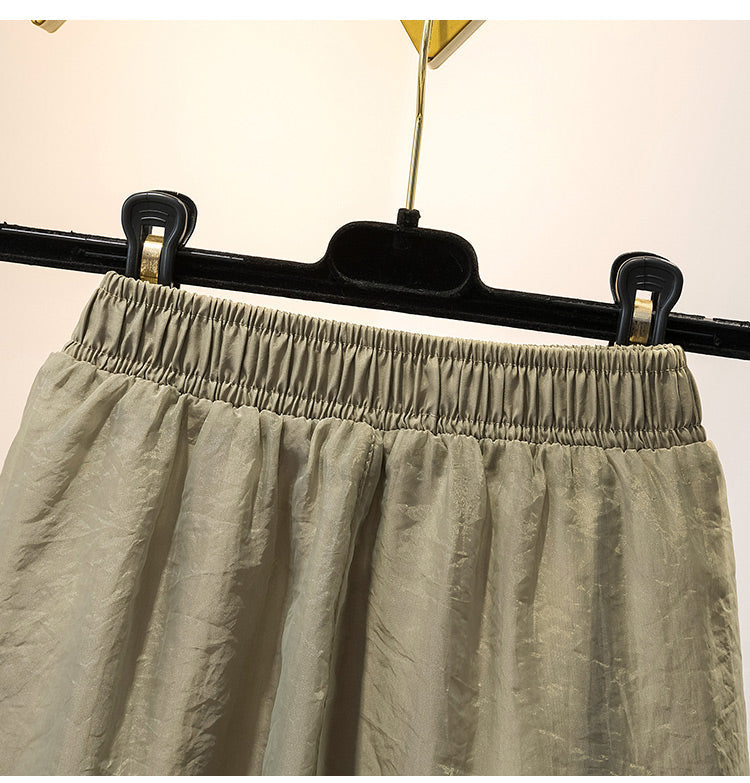 Plus Size Crepe Skirt