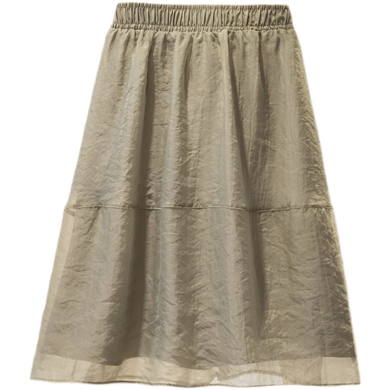 Plus Size Crepe Skirt