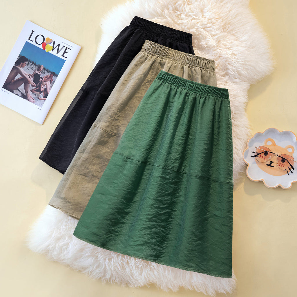Plus Size Crepe Skirt