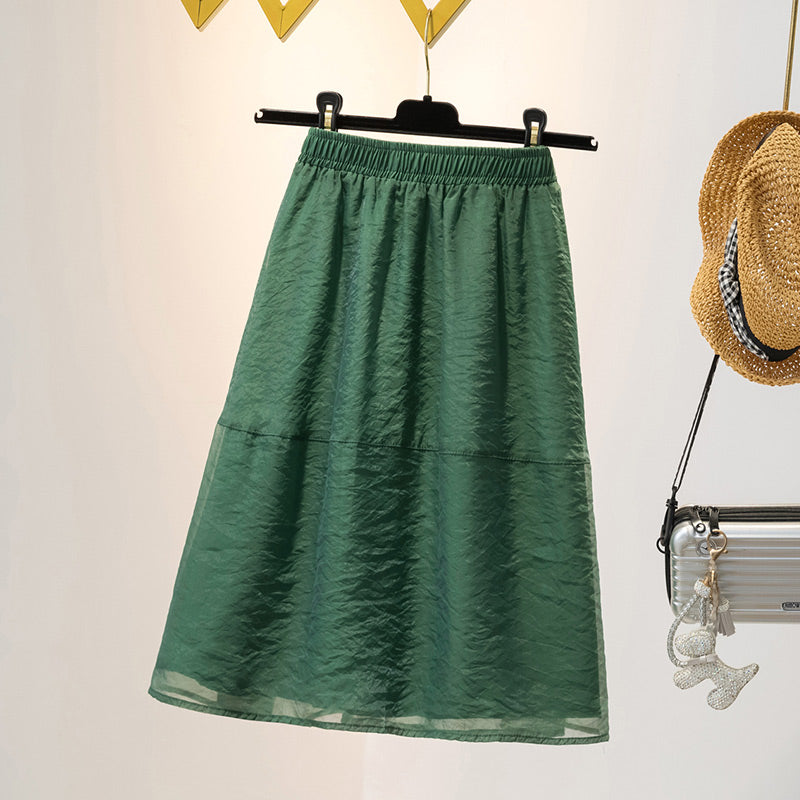 Plus Size Crepe Skirt
