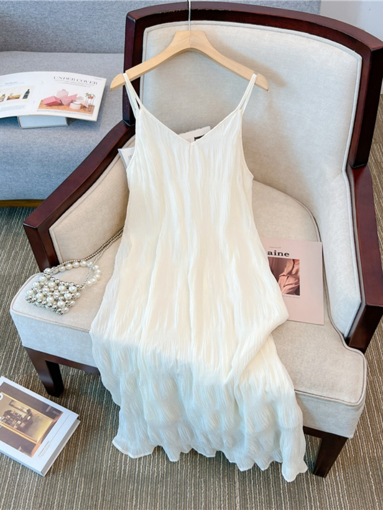 Plus Size Korean Textured Cami Dress