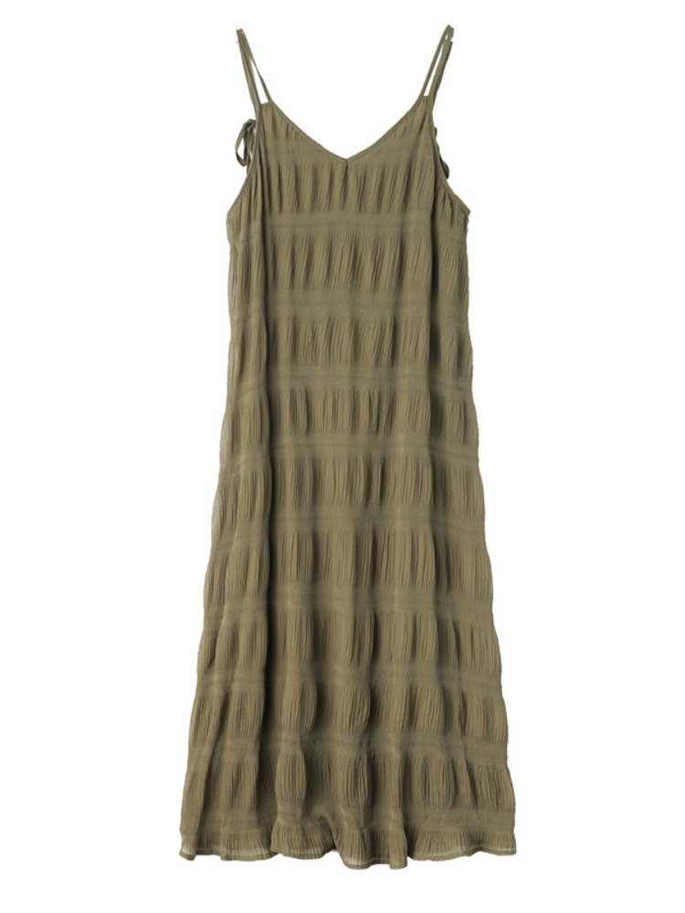 Plus Size Korean Textured Cami Dress