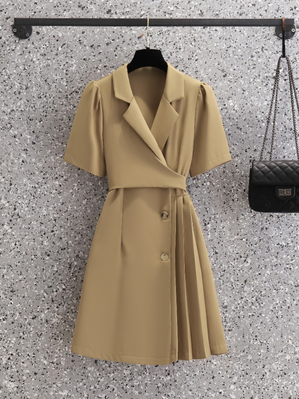 Plus Size Korean Trench Coat Shirt Dress