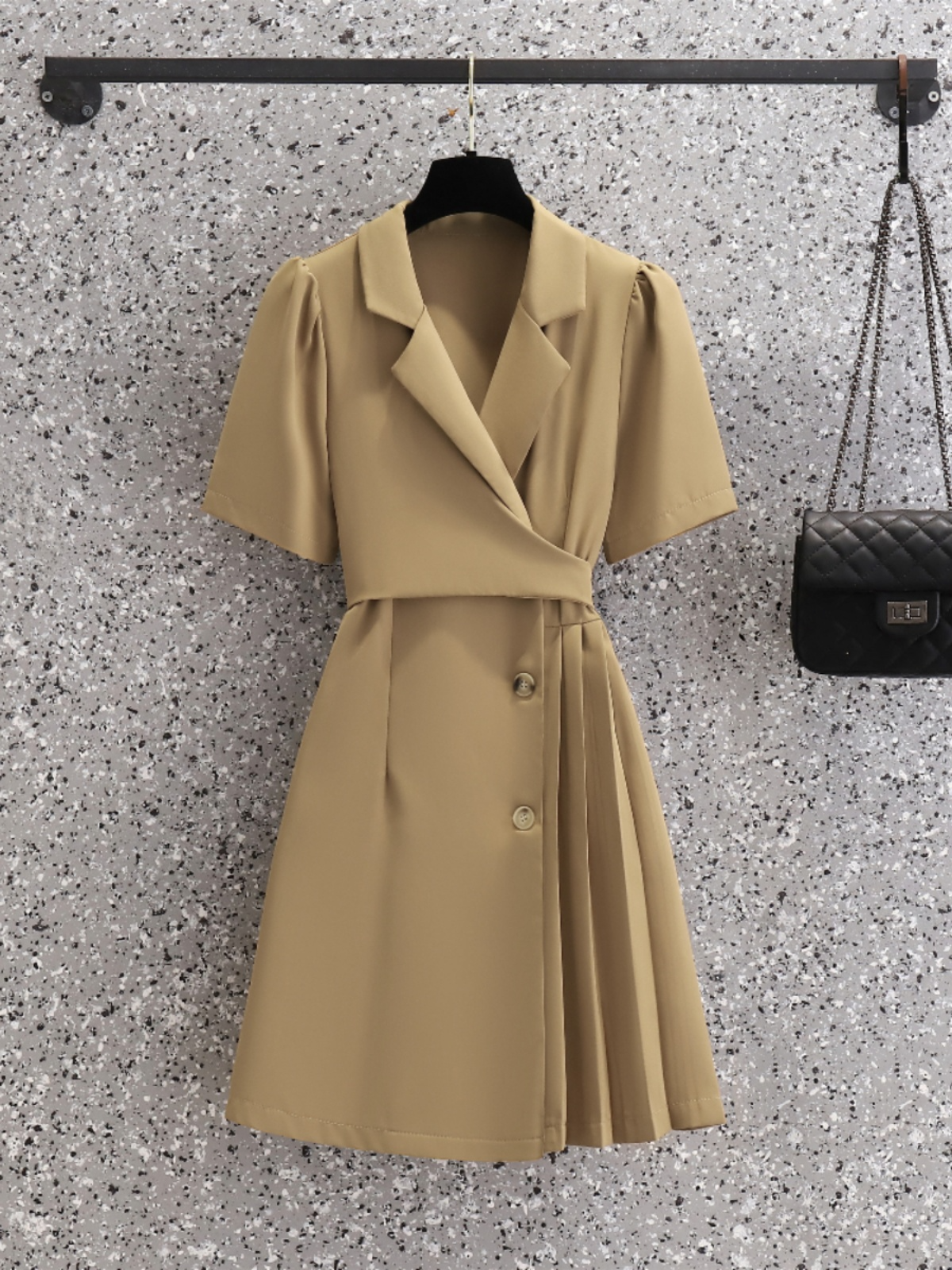 Plus Size Korean Trench Coat Shirt Dress