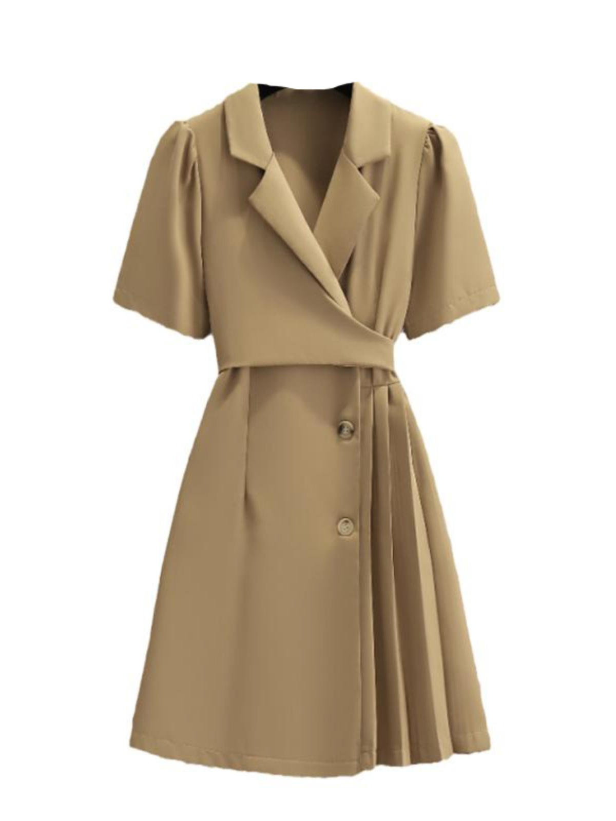 Plus Size Korean Trench Coat Shirt Dress
