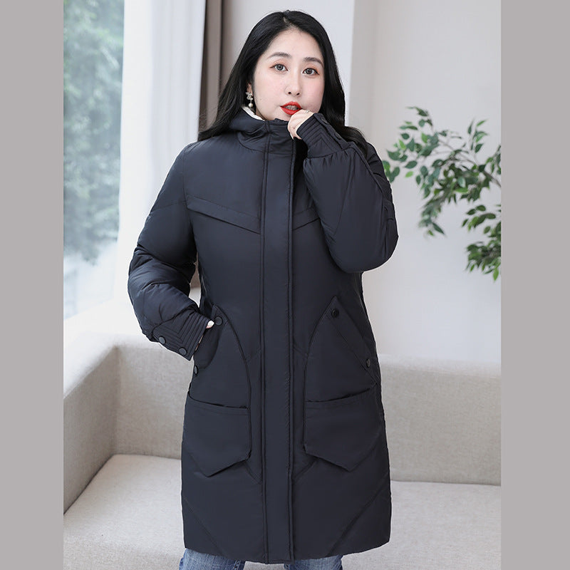 (3XL-13XL) Plus Size Long Winter Down Jacket