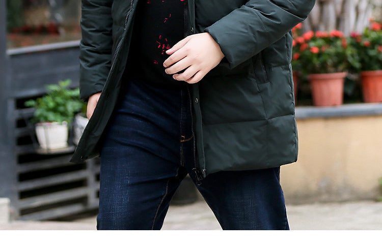 Plus Size Men’s Down Fur Hood Winter Jacket