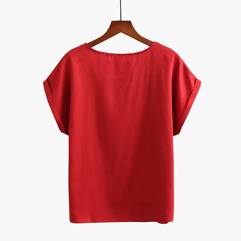Plus Size Mixed Print Fabric Top