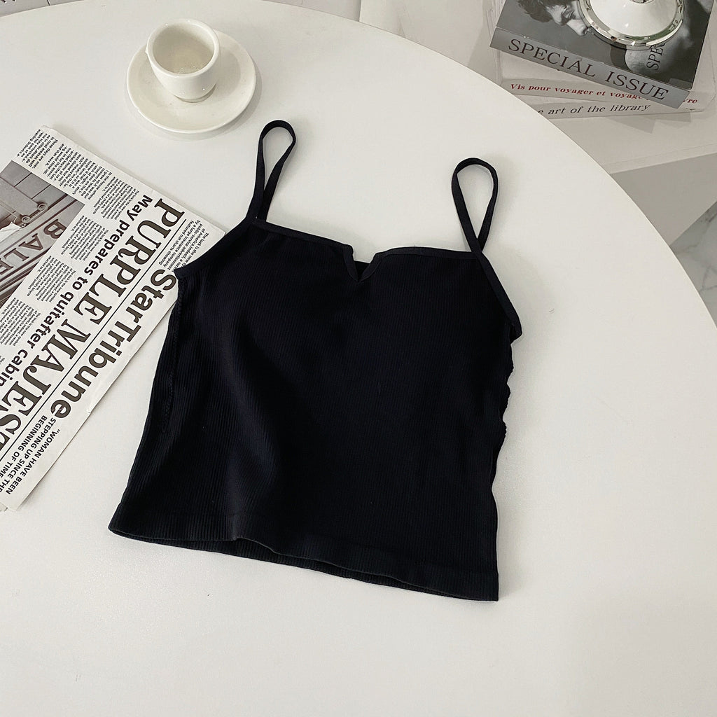 Plus Size Notch Neck Bralette Crop Top