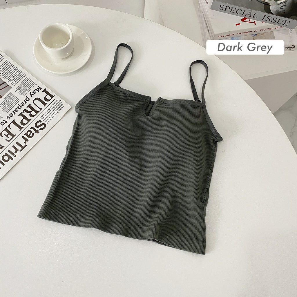 Plus Size Notch Neck Bralette Crop Top