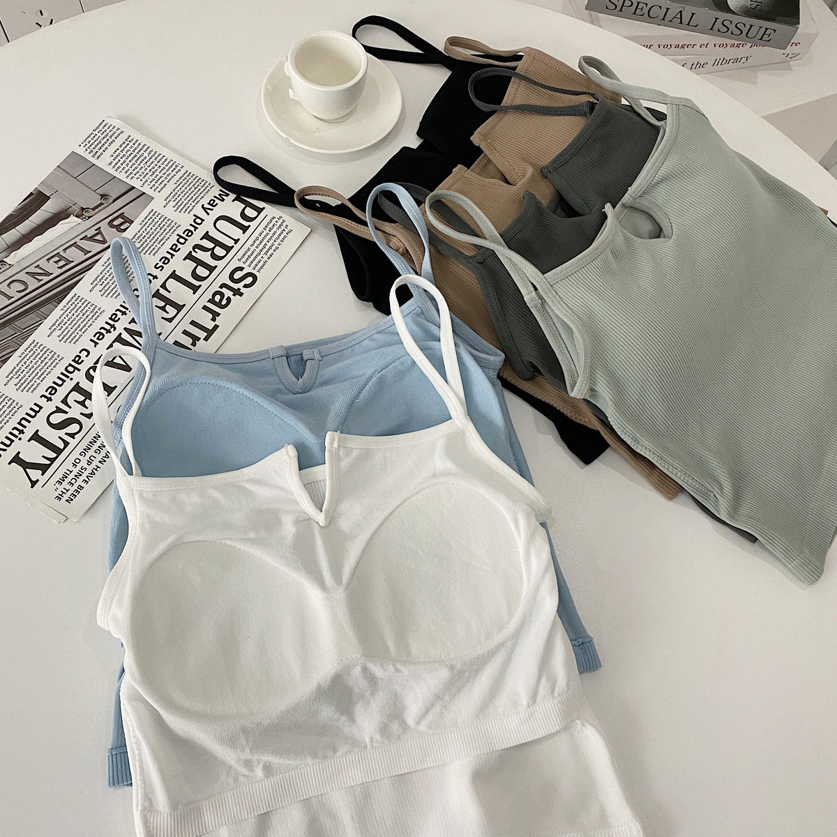 Plus Size Notch Neck Bralette Crop Top