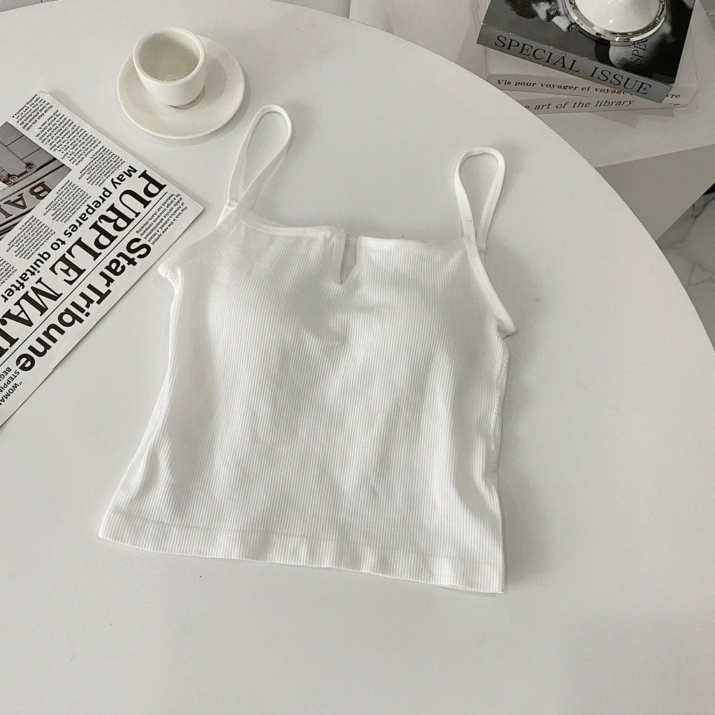 Plus Size Notch Neck Bralette Crop Top