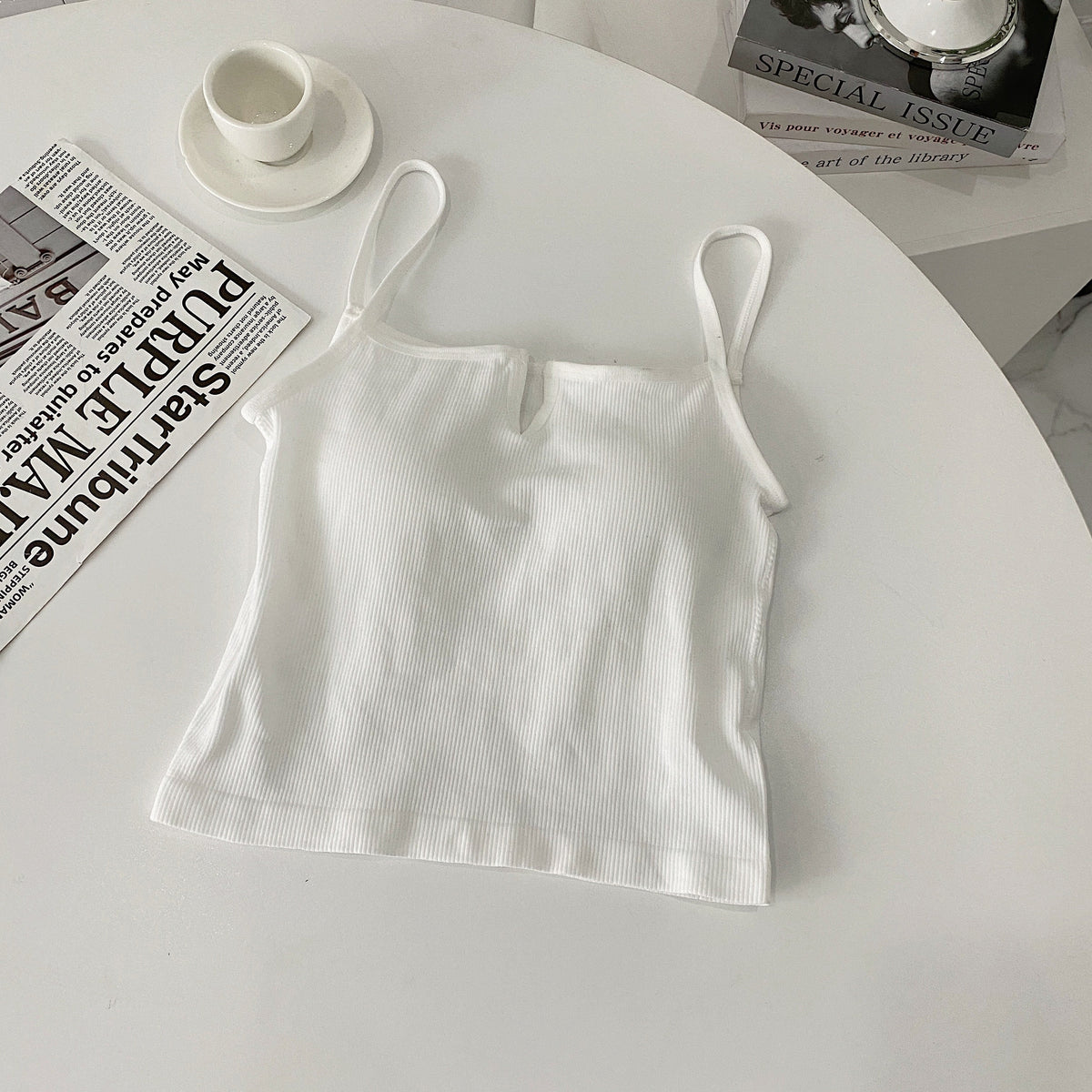 Plus Size Notch Neck Bralette Crop Top